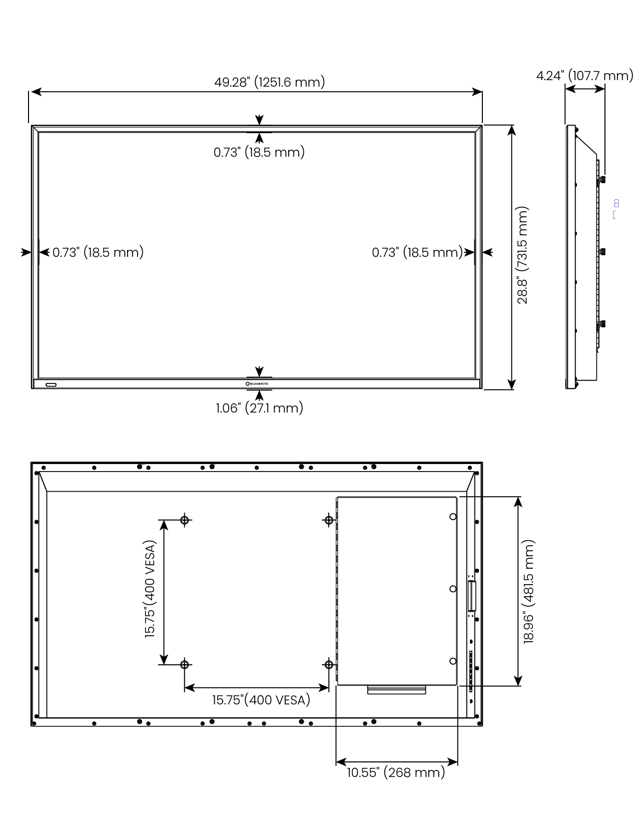 A blueprint of a rectangular object

Description automatically generated